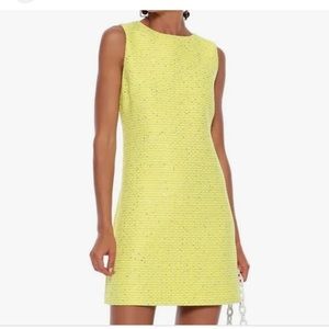 NWT never worn Alice and Olivia shift dress in neon yellow